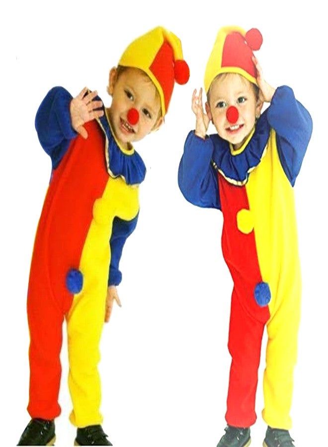 Fancy Agents Joker Dress for Kids, Clown Dress for boys, Halloween Joker Fancy dress Costume for Kid Boys on Fancy dress Competition, School Annual Function - Image 1